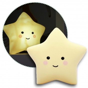 Lampa de veghe cu LED, cu oprire cronometrata, forma stea, galbena, Lumilu Sweet Dreams Star, Reer 52265