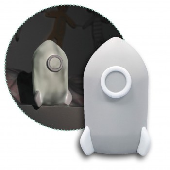 Lampa de veghe cu LED, cu oprire cronometrata, forma racheta, gri, Lumilu Sweet Dreams Rocket, Reer 52271