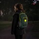 Lumina de siguranta LED reflectorizanta cu semnalizare intermitenta, verde fluorescent, cu carabina de agatare, Reer Light&Go 53253
