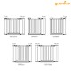 Poarta de siguranta pentru copii, 75-81 cm, extensibila, montare prin presiune, fara gaurire, metal, alb, Guardino 700010 Poarta de siguranta pentru copii, 75-81 cm, extensibila, montare prin presiune, fara gaurire, metal, alb, Guardino 700010