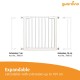 Poarta de siguranta pentru copii, 75-81 cm, extensibila, montare prin presiune, fara gaurire, metal, alb, Guardino 700010 Poarta de siguranta pentru copii, 75-81 cm, extensibila, montare prin presiune, fara gaurire, metal, alb, Guardino 700010