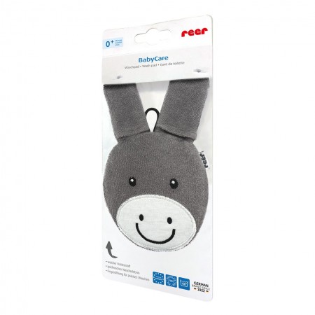 Manusa de baie pentru bebelusi, material textil, forma magarus, fara BPA, 0+ luni, Reer BabyCare Wash Pad 81091