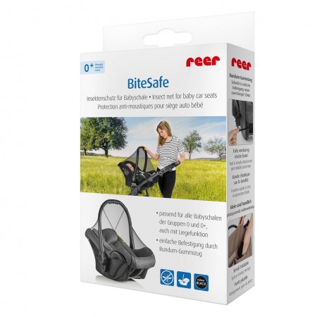 Plasa de insecte pentru scoica si scaun auto bebelusi, protectie tantari, 0+ luni, neagra, Reer BiteSafe 87011 Plasa de insecte pentru scoica si scaun auto bebelusi, protectie tantari, 0+ luni, neagra, Reer BiteSafe 87011