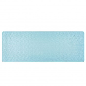 Covoras de baie antialunecare cu ventuze, din cauciuc natural, antibacterian, dreptunghiular, 97 x 36 cm, albastru, MyHappyBath Mat XL, Reer 76033