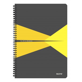 Caiet birou spira a4 aritmetica galben office leitz