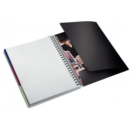 Caiet birou spira a4 aritmetica negru-violet executive be mobile leitz