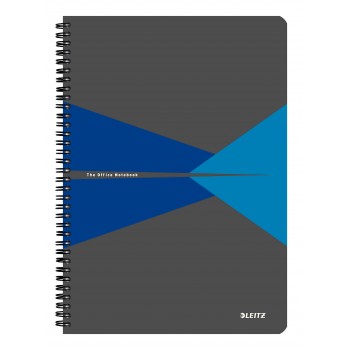 Caiet birou spira a4 dictando albastru leitz