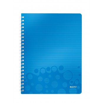 Caiet birou spira a4 dictando albastru coperta pp wow leitz
