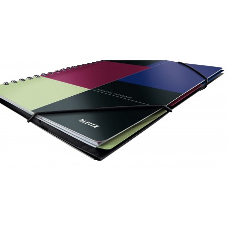 Caiet birou spira a4 dr negru-violet executive be mobile leitz