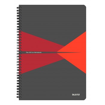 Caiet birou spira a4 dictando rosu leitz