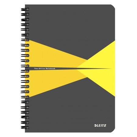 Caiet birou spira a5 aritmetica galben coperta pp office leitz