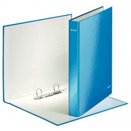 Caiet mecanic a4 2 inele 25mm/40mm albastru metalizat wow leitz