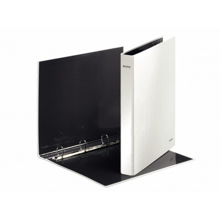 Caiet mecanic a4 4 inele 25mm/40mm alb metalizat wow leitz