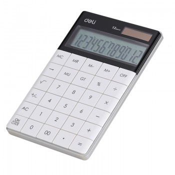 Calculator birou 12dig modern alb deli