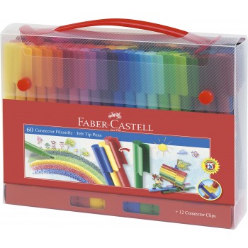 Carioca 60 culori connector cut cadou faber-castell