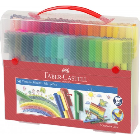 Carioca 80 culori connector cut cadou faber-castell Carioca 80 culori connector cut cadou faber-castell