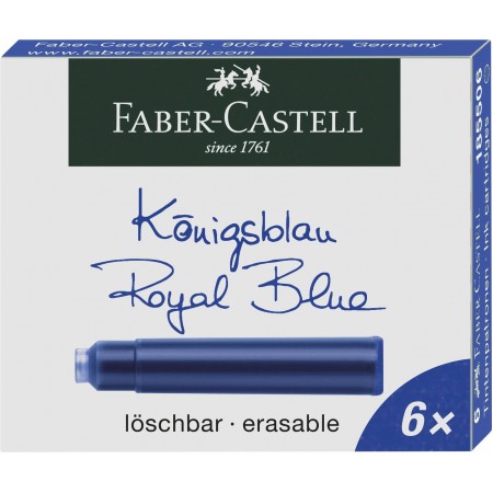 Cartuse cerneala mici albastre 6 buc/cutie faber-castell Cartuse cerneala mici albastre 6 buc/cutie faber-castell