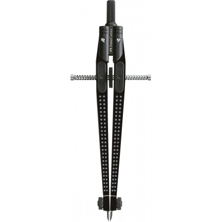 Compas quick-set grip negru faber-castell