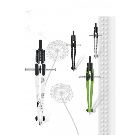 Compas quick-set grip negru faber-castell