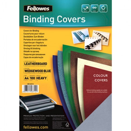 Coperti carton a4 albastre 100/top fellowes