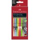 Creioane colorate 12 culori speciale grip faber-castell Creioane colorate 12 culori speciale grip faber-castell