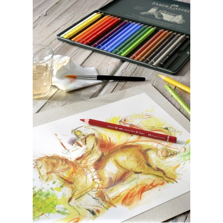 Creioane colorate 24 culori a.durer magnus cutie metal faber-cas