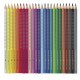 Creioane colorate 24 culori cutie metal grip 2001 faber-castell