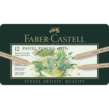 Creioane pastel pitt 12 culori faber-castell