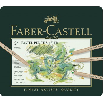 Creioane pastel pitt 24 culori faber-castell