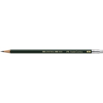 Creion grafit b cu guma castell 9000 faber-castell Creion grafit b cu guma castell 9000 faber-castell