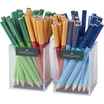 Creion grafit fara guma jumbo two tone 2*36 cutie plastic faber