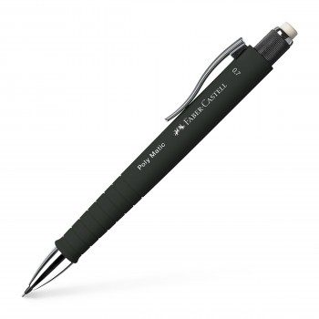 Creion mecanic 0.7mm poly matic negru faber-castell