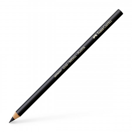 Creion permanent pt sticla negru faber-castell