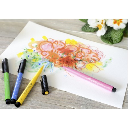 Cutie 12 culori pitt artist pen nuante pastel faber-castell