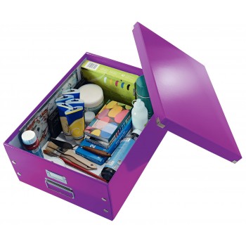 Cutie depozitare mare mov click&store leitz Cutie depozitare mare mov click&store leitz