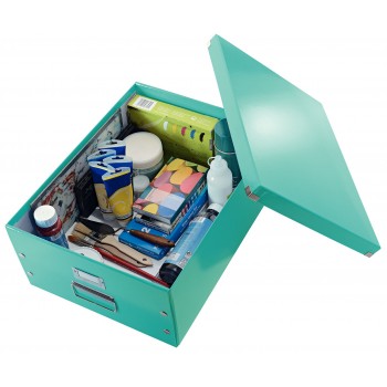 Cutie depozitare mare turcoaz click&store leitz Cutie depozitare mare turcoaz click&store leitz