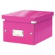 Cutie depozitare mica roz click&store leitz
