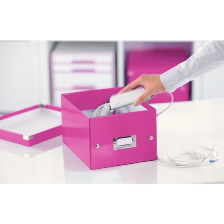 Cutie depozitare mica roz click&store leitz
