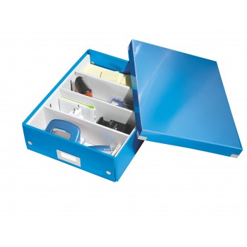 Cutie organizer medie albastra click&store leitz