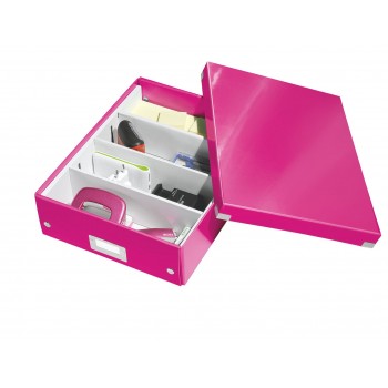 Cutie organizer medie roz click&store leitz