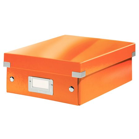 Cutie organizer mica portocalie click & store leitz Cutie organizer mica portocalie click & store leitz