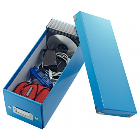 Cutie pentru cd-uri albastra click&store leitz