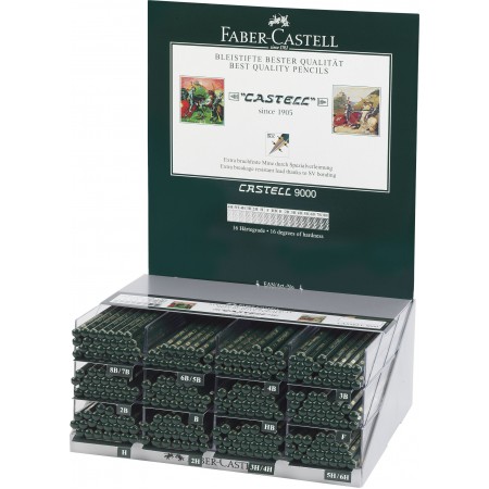Display 288 buc creion grafit castell 9000 faber-castell Display 288 buc creion grafit castell 9000 faber-castell