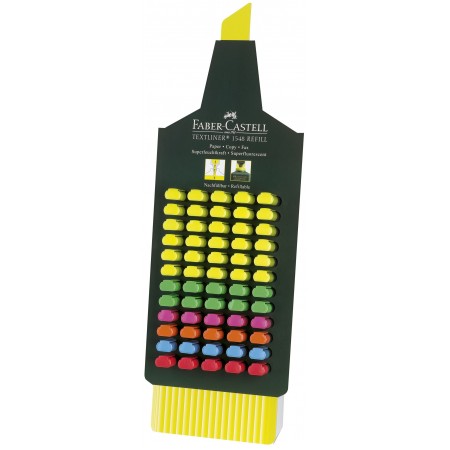 Display 60 buc textmarker diverse culori 1548 ii faber-castell