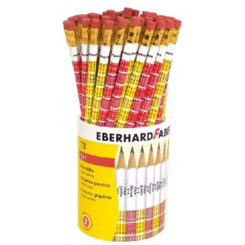 Display 72 buc creion grafit b cu guma tabla inmultirii eberhard