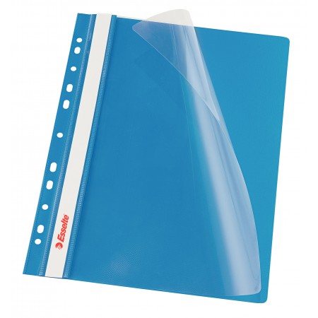 Dosar plastic cu sina si multiperforatii albastru 10/set esselte Dosar plastic cu sina si multiperforatii albastru 10/set esselte