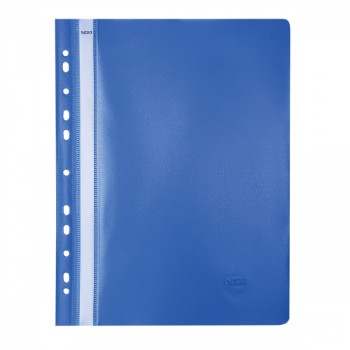 Dosar plastic cu sina si multiperforatii albastru noki
