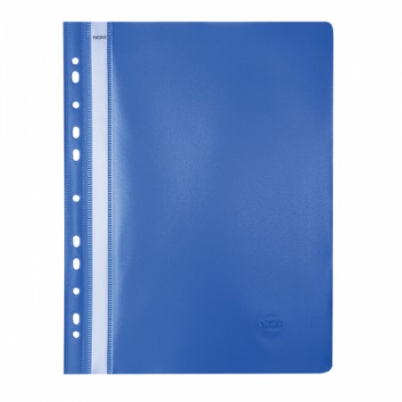 Dosar plastic cu sina si multiperforatii albastru noki
