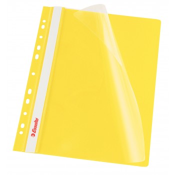 Dosar plastic cu sina si multiperforatii galben 10/set esselte Dosar plastic cu sina si multiperforatii galben 10/set esselte