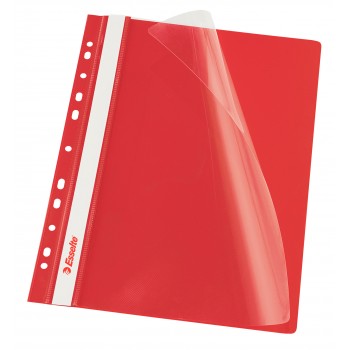 Dosar plastic cu sina si multiperforatii rosu 10/set esselte Dosar plastic cu sina si multiperforatii rosu 10/set esselte